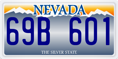 NV license plate 69B601