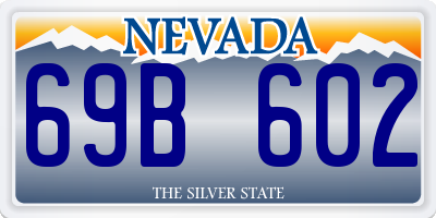NV license plate 69B602