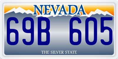 NV license plate 69B605