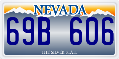 NV license plate 69B606