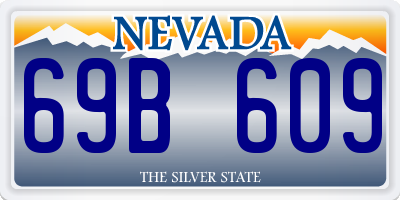 NV license plate 69B609