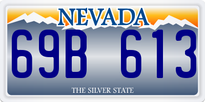 NV license plate 69B613