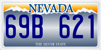 NV license plate 69B621