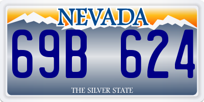 NV license plate 69B624