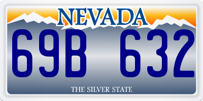 NV license plate 69B632