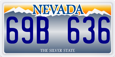 NV license plate 69B636