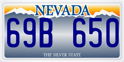 NV license plate 69B650