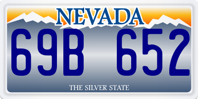 NV license plate 69B652