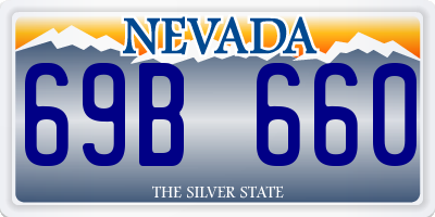 NV license plate 69B660