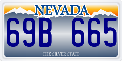 NV license plate 69B665