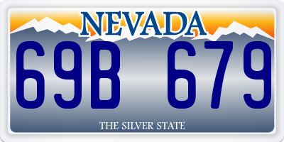 NV license plate 69B679