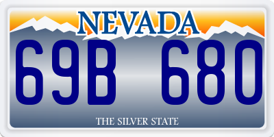 NV license plate 69B680