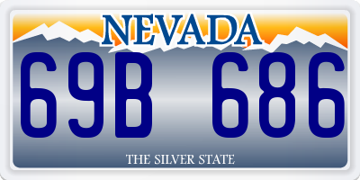 NV license plate 69B686