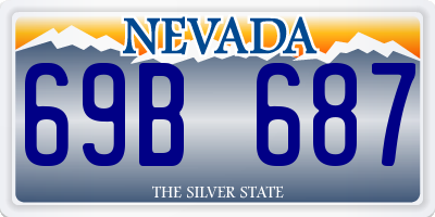 NV license plate 69B687