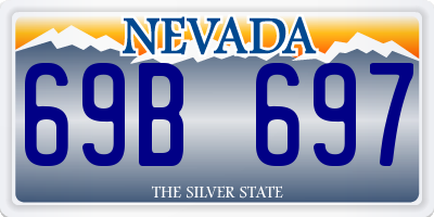 NV license plate 69B697