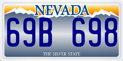NV license plate 69B698