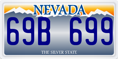 NV license plate 69B699