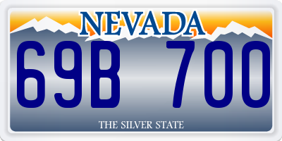 NV license plate 69B700