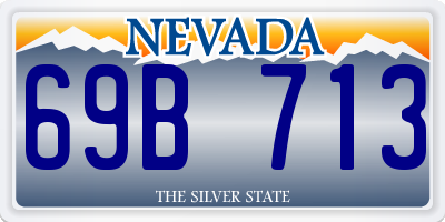 NV license plate 69B713