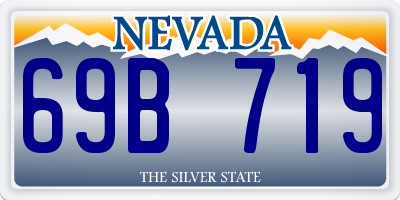NV license plate 69B719