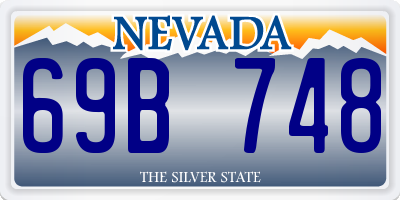 NV license plate 69B748