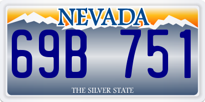 NV license plate 69B751