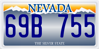 NV license plate 69B755