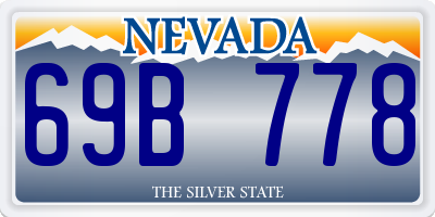 NV license plate 69B778