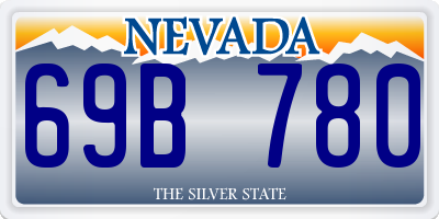 NV license plate 69B780