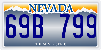NV license plate 69B799