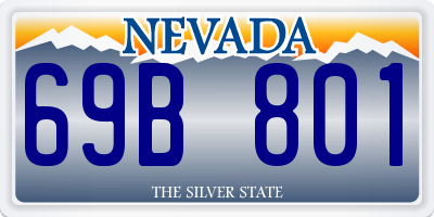 NV license plate 69B801