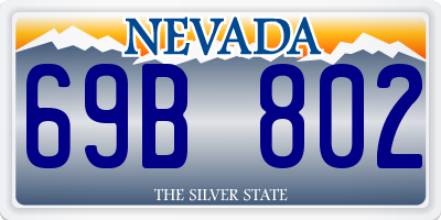 NV license plate 69B802