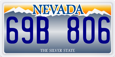 NV license plate 69B806