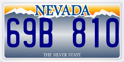 NV license plate 69B810