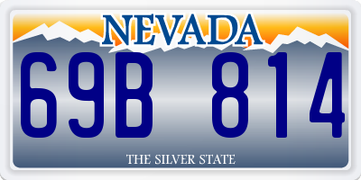 NV license plate 69B814