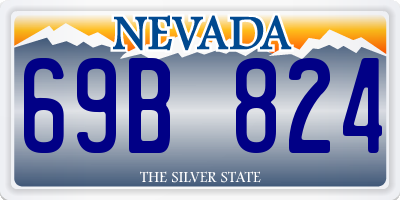 NV license plate 69B824