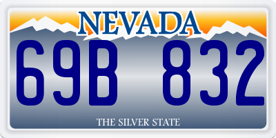 NV license plate 69B832