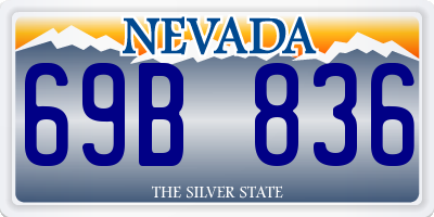 NV license plate 69B836