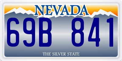 NV license plate 69B841