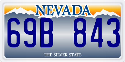 NV license plate 69B843