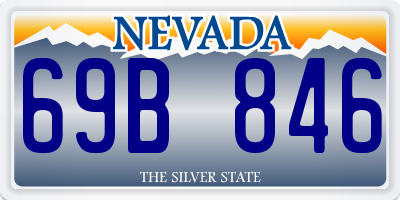 NV license plate 69B846