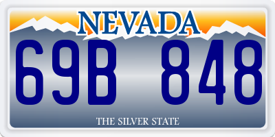 NV license plate 69B848