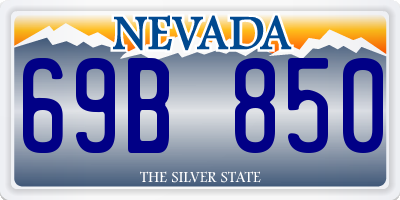 NV license plate 69B850