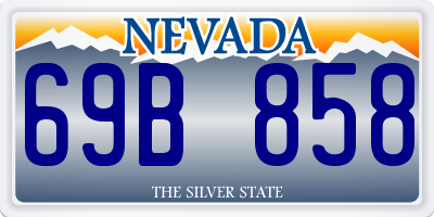 NV license plate 69B858