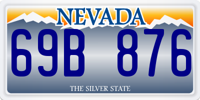 NV license plate 69B876
