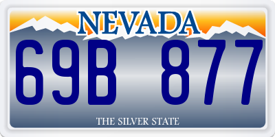 NV license plate 69B877