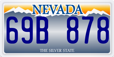 NV license plate 69B878