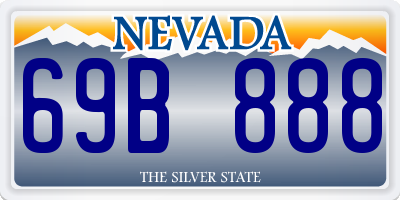 NV license plate 69B888