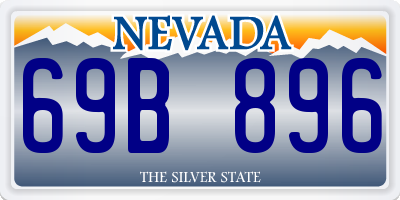 NV license plate 69B896
