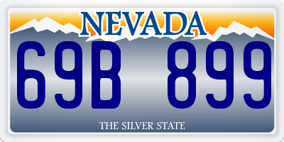 NV license plate 69B899